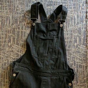 Size 26 Topshop Moto Black Overalls
